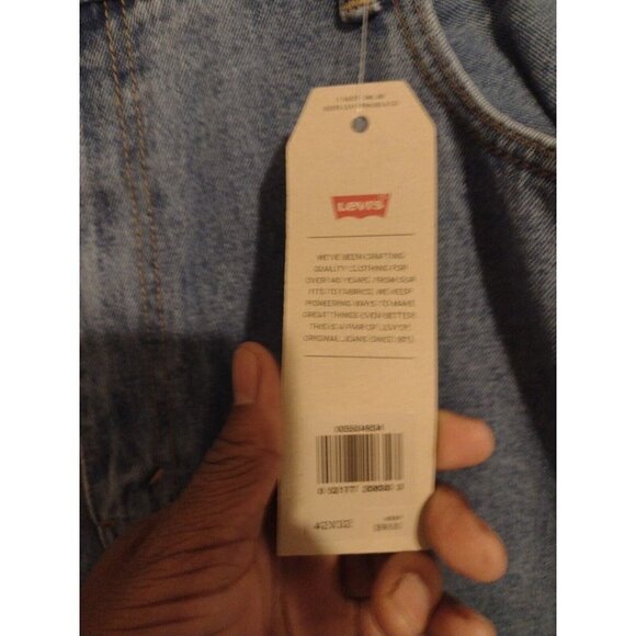 NWT New Levi's 550 Relaxed Tapered Leg Blue Denim Jeans 42x30 Cotton - Picture 3 of 10